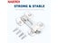 NAIERDI Stainless Steel 90/180 Degree Hasp Latches Sliding Door Chain Locks Carousel 7