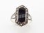 Silver Marcasite & Black Onyx Ring (R049) Carousel 1