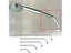 Stainless Steel Shower Head Extension Arm Wall Mounted Tube Rainfall Shower Carousel 5