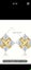 4 stone diamond lab earrings .18kt gold plated Carousel 2