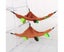 Miserwe 5pcs Hamster Hanging Cage Accessories Leaf Wood Hammock Ropeway Swing Carousel 2