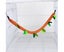 Miserwe 5pcs Hamster Hanging Cage Accessories Leaf Wood Hammock Ropeway Swing Carousel 3