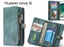 Huawei nova 5i Case Retro leather case multi cards cash pocket & zip Carousel 1