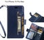 iPhone 15 Pro Max case 10 cards slots wallet leather case with zip Carousel 1