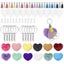 120pcs Acrylic Blank Keychain Pendant Tassels Discs Pom Poms DIY Set Carousel 13