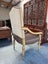 PAIR Vintage Gilt Wood Suede & Leather Arm Chair Carousel 12