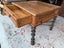 Rustic Solid Teak Side Table on Heavy Wrought Iron Base Carousel 6