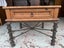 Rustic Solid Teak Side Table on Heavy Wrought Iron Base Carousel 5