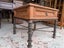 Rustic Solid Teak Side Table on Heavy Wrought Iron Base Carousel 8