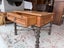 Rustic Solid Teak Side Table on Heavy Wrought Iron Base Carousel 4