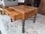 Rustic Solid Teak Side Table on Heavy Wrought Iron Base Carousel 9