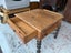 Rustic Solid Teak Side Table on Heavy Wrought Iron Base Carousel 12