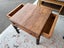 Rustic Solid Teak Side Table on Heavy Wrought Iron Base Carousel 15