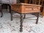 Rustic Solid Teak Side Table on Heavy Wrought Iron Base Carousel 18