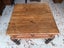 Rustic Solid Teak Side Table on Heavy Wrought Iron Base Carousel 20
