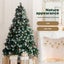 Santaco Christmas Tree 1.5M Snow Flocked Xmas Decoration Green Garden Home Decor Carousel 4
