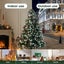Santaco Christmas Tree 1.5M Snow Flocked Xmas Decoration Green Garden Home Decor Carousel 6