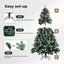 Santaco Christmas Tree 1.5M Snow Flocked Xmas Decoration Green Garden Home Decor Carousel 9