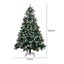 Santaco Christmas Tree 1.5M Snow Flocked Xmas Decoration Green Garden Home Decor Carousel 10