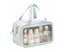 Double-layer cosmetic bag PU dry and wet separation frosted cosmetic bag, mad Carousel 1