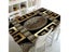 Luxury Black Gold Greece Geometric Rectangle Printed Rectangular Tablecloth For Carousel 3