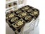 Luxury Black Gold Greece Geometric Rectangle Printed Rectangular Tablecloth For Carousel 6
