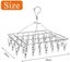 Stainless Steel Sock Dryer For Clothes Rack With 36 Clothespins, Windproof Re Carousel 5