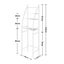 Dutxa 3 Tier Over Toilet Storage Shelf Rack Stand Washing Machine Steel White Carousel 2