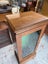 Quality Circa 1900's Solid Oak Velvet Lined Glass Fronted Display Case Carousel 6