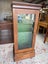 Quality Circa 1900's Solid Oak Velvet Lined Glass Fronted Display Case Carousel 4