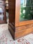 Quality Circa 1900's Solid Oak Velvet Lined Glass Fronted Display Case Carousel 13