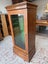 Quality Circa 1900's Solid Oak Velvet Lined Glass Fronted Display Case Carousel 5