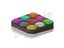 10 Pcs Arcade Round Button 24mm/30mm DIY Parts SANWA OBSF-30 Copy Carousel 7