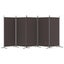 vidaXL 5-Panel Room Divider Brown 433x180 cm Fabric Carousel 4