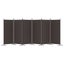 vidaXL 6-Panel Room Divider Brown 520x180 cm Fabric Carousel 4