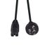 DYNAMIX 1M 3-Pin to Noteched C15 Rubber Flex SAA Approved Power Cable.1.0mm Carousel 2
