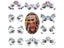 3D Sexy Face Tattoo Stickers Face Decoration Temporary Tattoos Glitter Fake Carousel 5