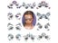 3D Sexy Face Tattoo Stickers Face Decoration Temporary Tattoos Glitter Fake Carousel 6