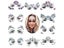 3D Sexy Face Tattoo Stickers Face Decoration Temporary Tattoos Glitter Fake Carousel 7