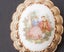 Large Cameo Porcelain Brooch - Fragonard Courting Couple Carousel 4