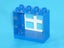 ®™DUPLO - 1 Blue/White Door / Window with Four Panes Square Corners ~Retired~ Carousel 3