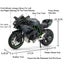 1:12 Kawasaki H2R BWM S1000RR Alloy Motorcycle Toys Diecast Miniature Car Front Carousel 7