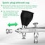 NEOECO NCT-SJ83 Dual Action Airbrush 9cc 1/3 Oz Fluid Cups Quick Remove Air Carousel 3
