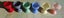 Six vintage glass painted egg cups - beautiful condition Carousel 3