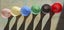 Six vintage glass painted egg cups - beautiful condition Carousel 5