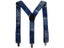 New 3.5cm Wide Adustable 3 Clips Denim Blue Braces For Mens Male Carousel 4