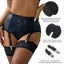Comeondear Sexy Faux Leather Mesh Garters Black Suspenders Belts With 6 Elastic Carousel 8