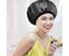 1PC Shower Cap Terry Cloth Lined EVA Exterior Reusable Triple Layer Black Carousel 6