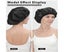 1PC Shower Cap Terry Cloth Lined EVA Exterior Reusable Triple Layer Black Carousel 8