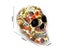 New Creative Skull Resin Statues Color Flower Desk Decor Toy Birthday Gift Carousel 5